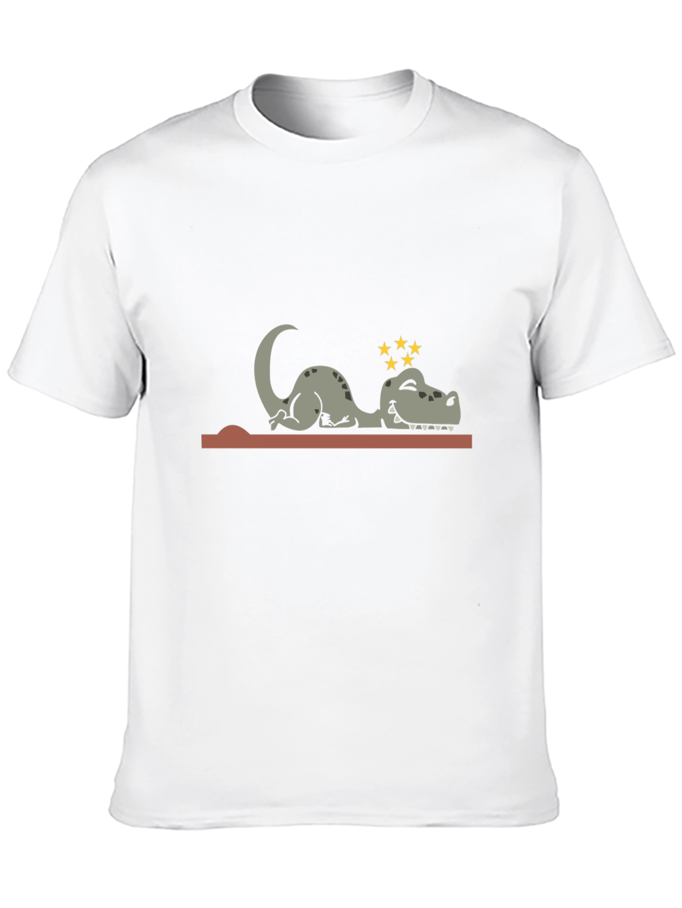 Black Knocked Out Dino Tee - Hilarious Cartoon T-Shirt view 10