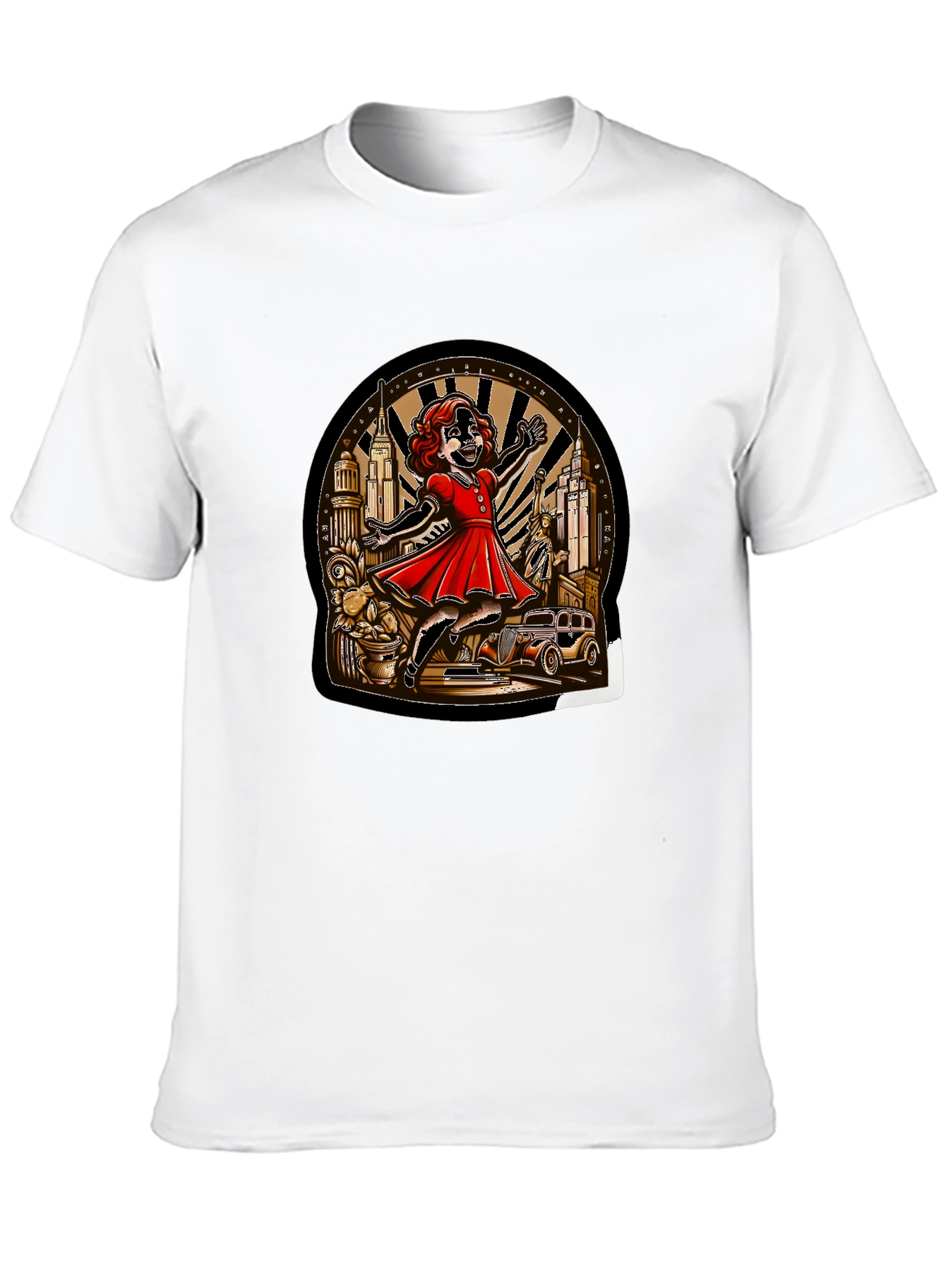 Black Vintage Cartoon Art T-Shirt view 10