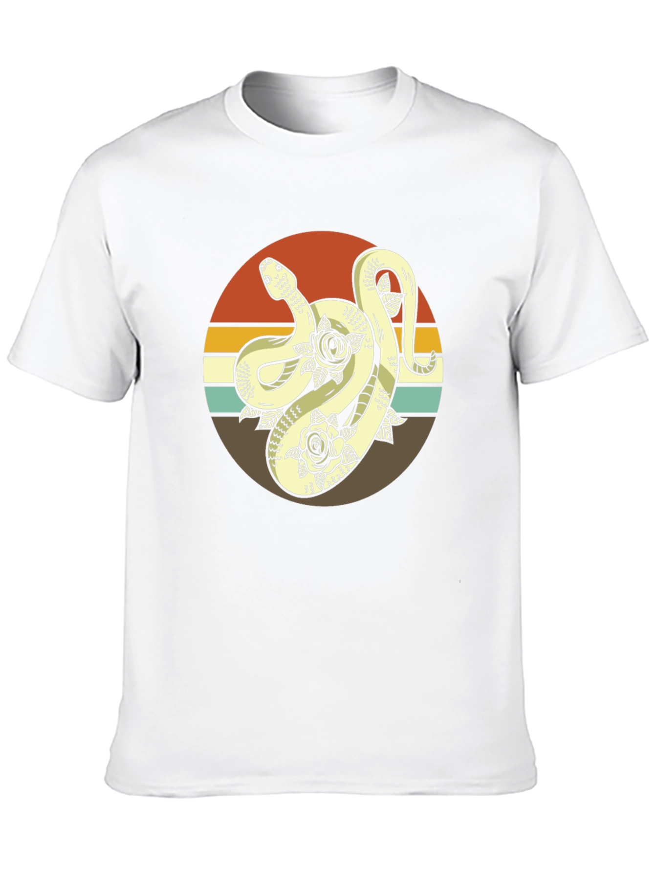 Black Retro Snake & Roses Graphic Tee view 10