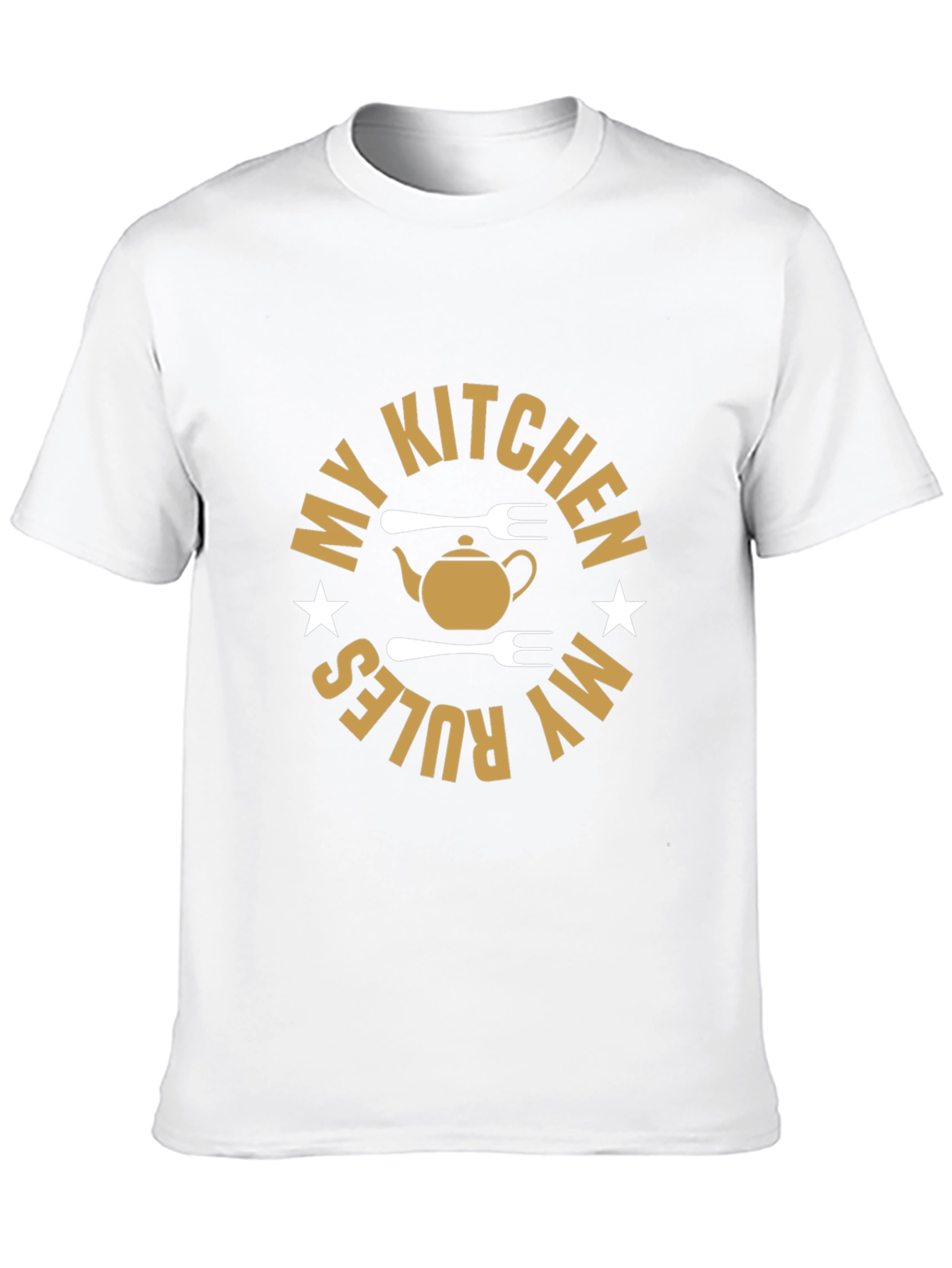 Black My Kitchen My Rules Funny Cook T-Shirt view 10