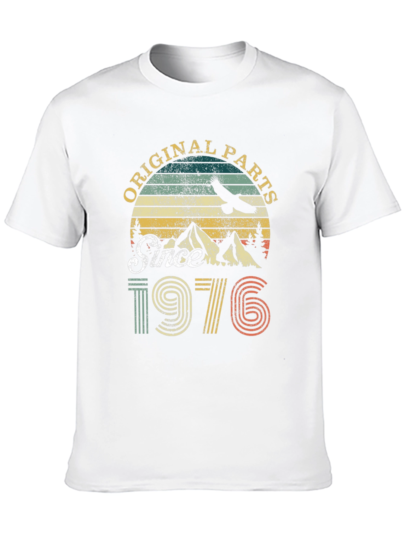 Black Original Parts Since 1976 T-Shirt - Retro Birthday Gift view 10