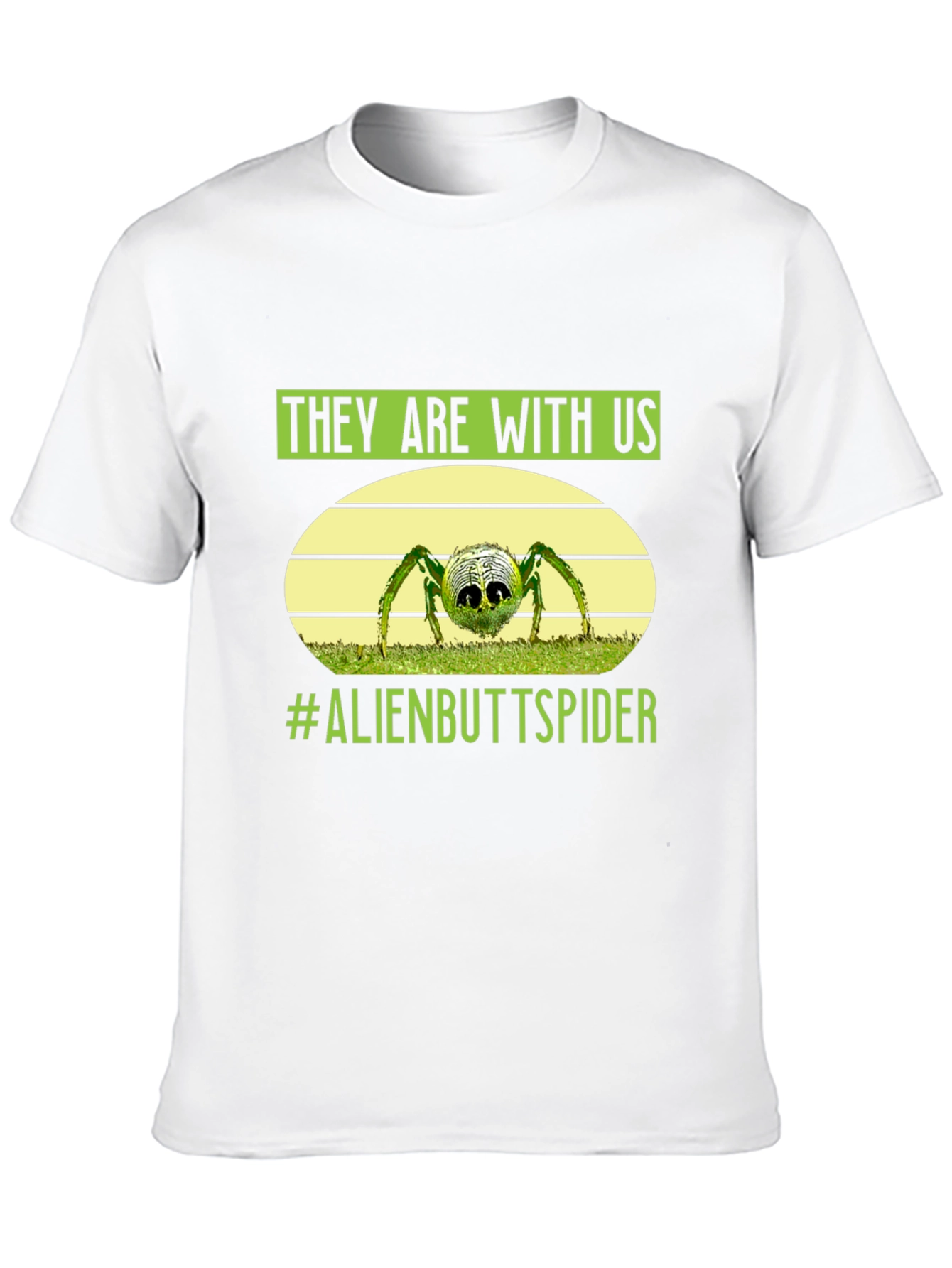 Black Alien Butt Spider Graphic Tee view 10
