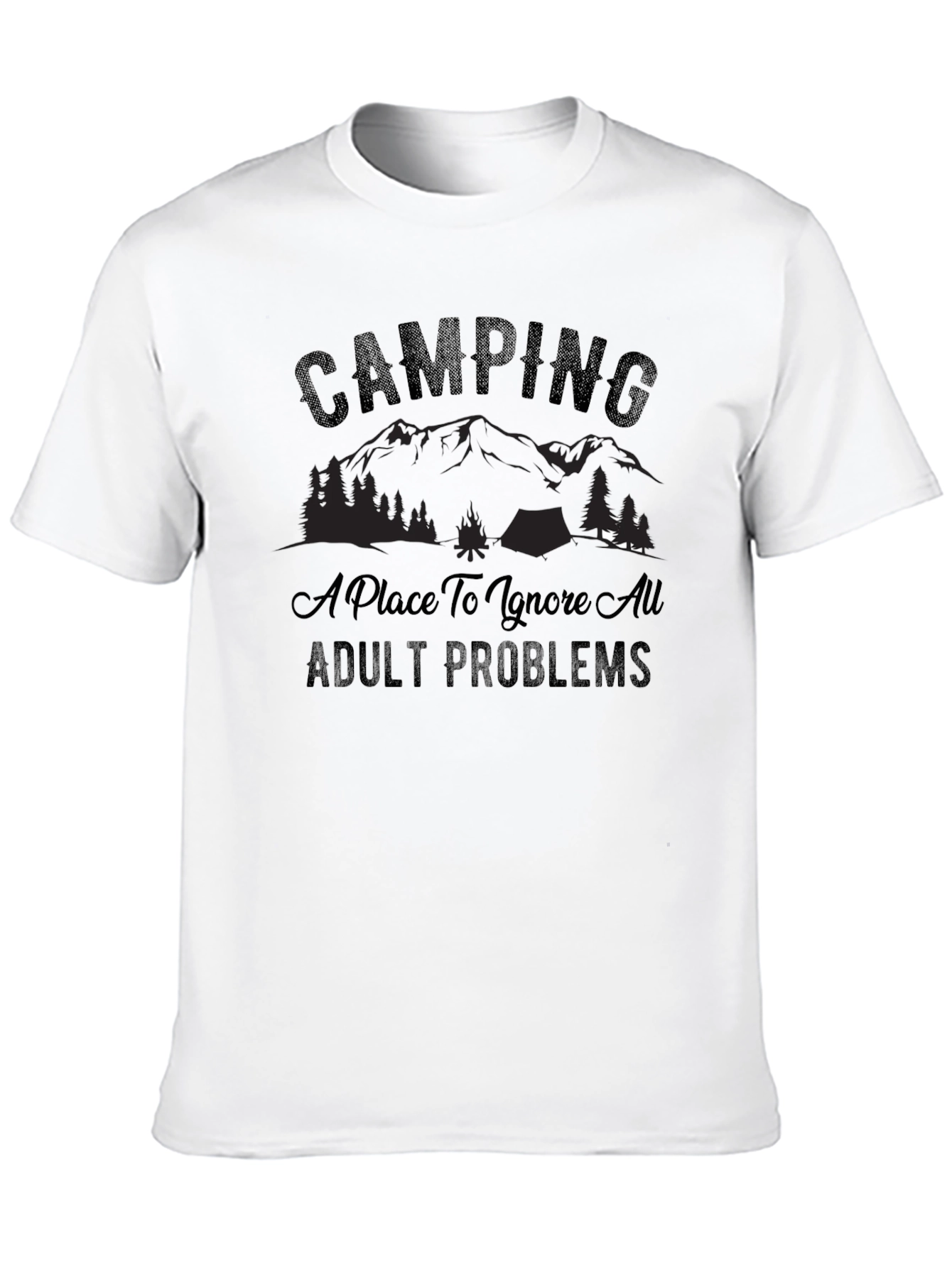 Black Camping: Ignore Adult Problems T-Shirt view 10