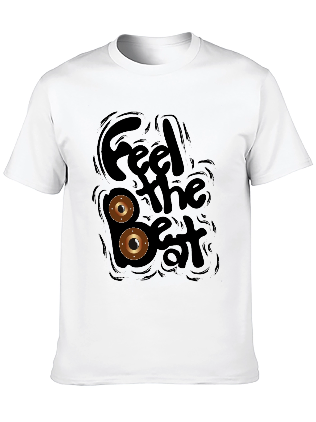 Black Feel the Beat Black Graphic Tee view 10