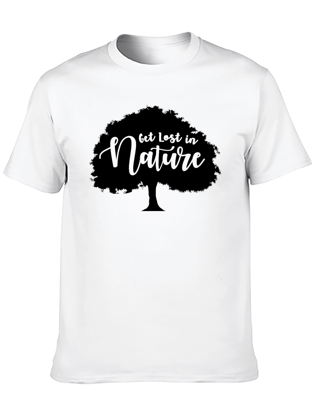 Black Get Lost in Nature Tree Graphic Tee - Black view 10