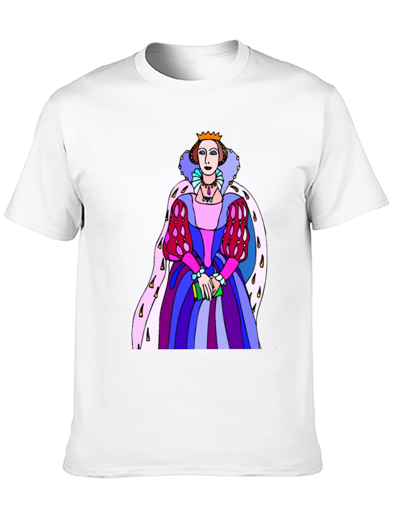 Black Queen Elizabeth Graphic T-Shirt - Novelty Tee view 10