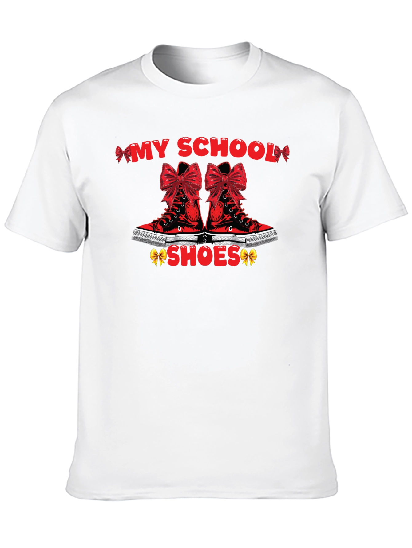 Black My School Shoes T-Shirt view 10