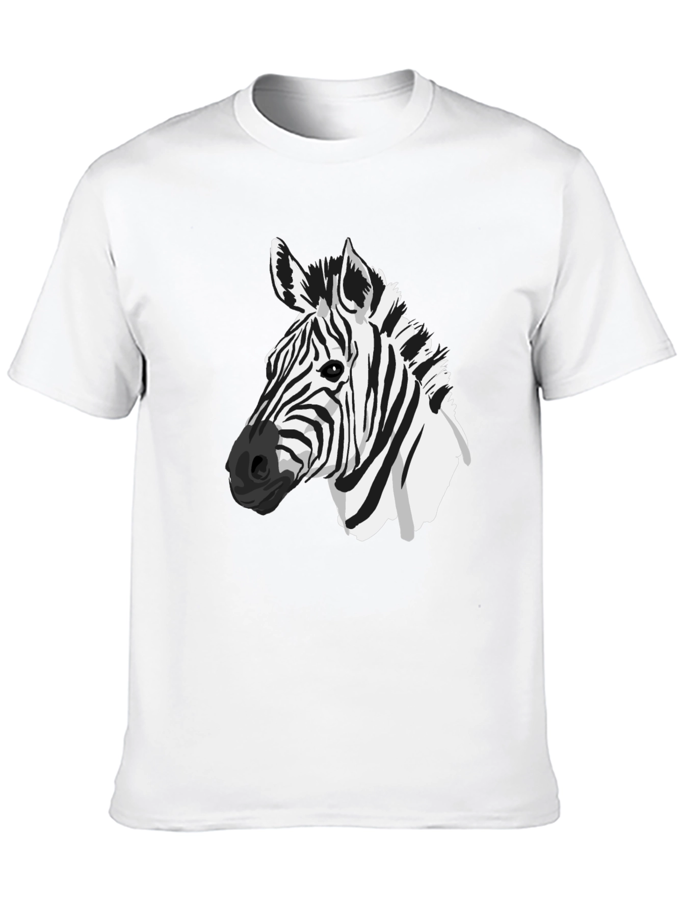Black Zebra Graphic Tee - Black Casual T-Shirt view 10