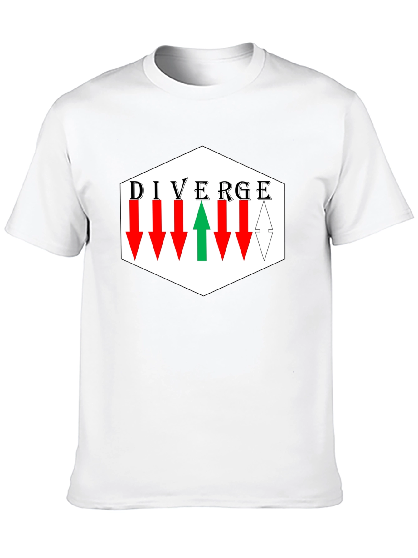 Black Diverge T-Shirt - Bold Statement Tee view 10