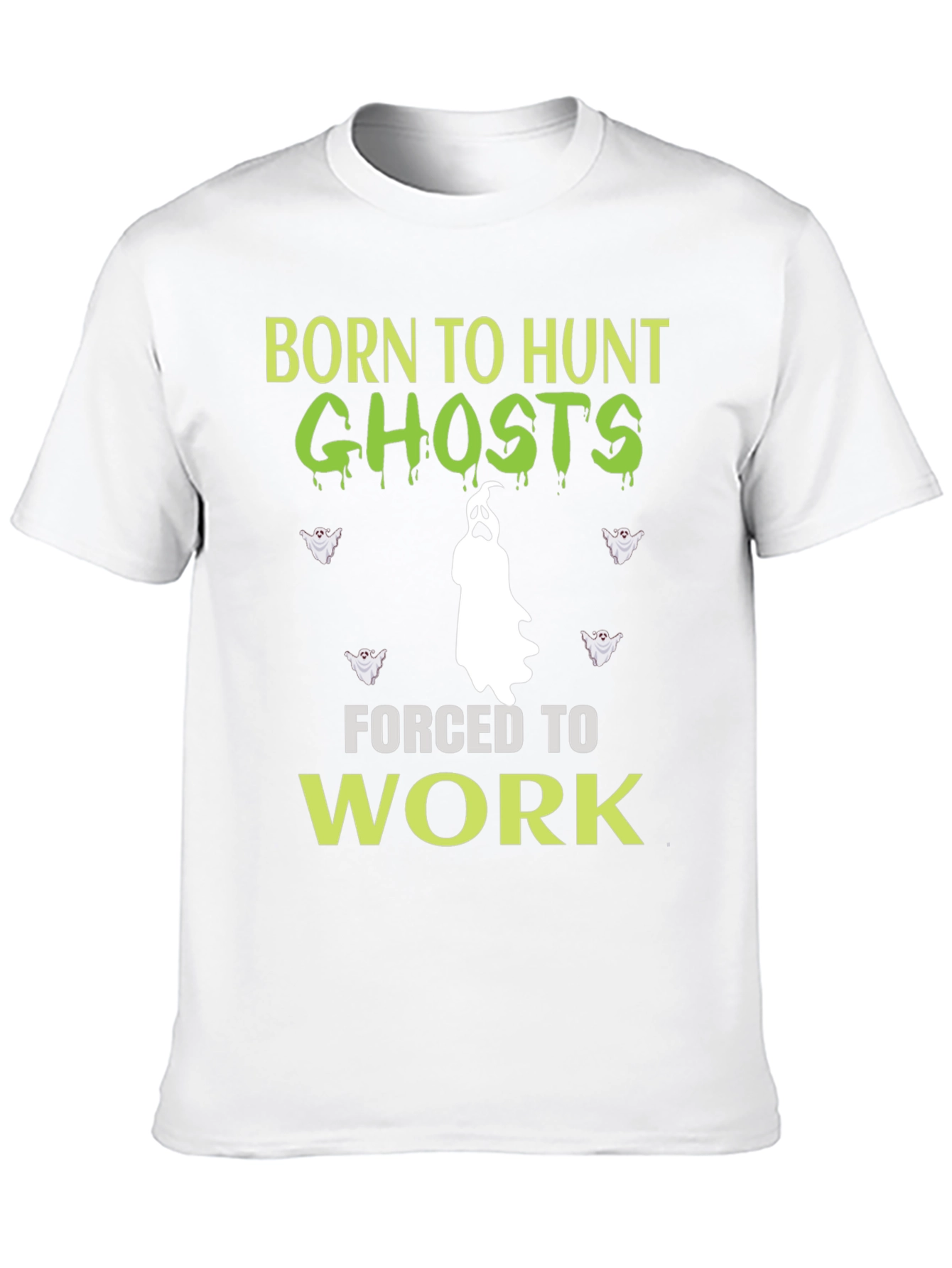 Black Born to Hunt Ghosts Funny Halloween Graphic T-Shirt view 10