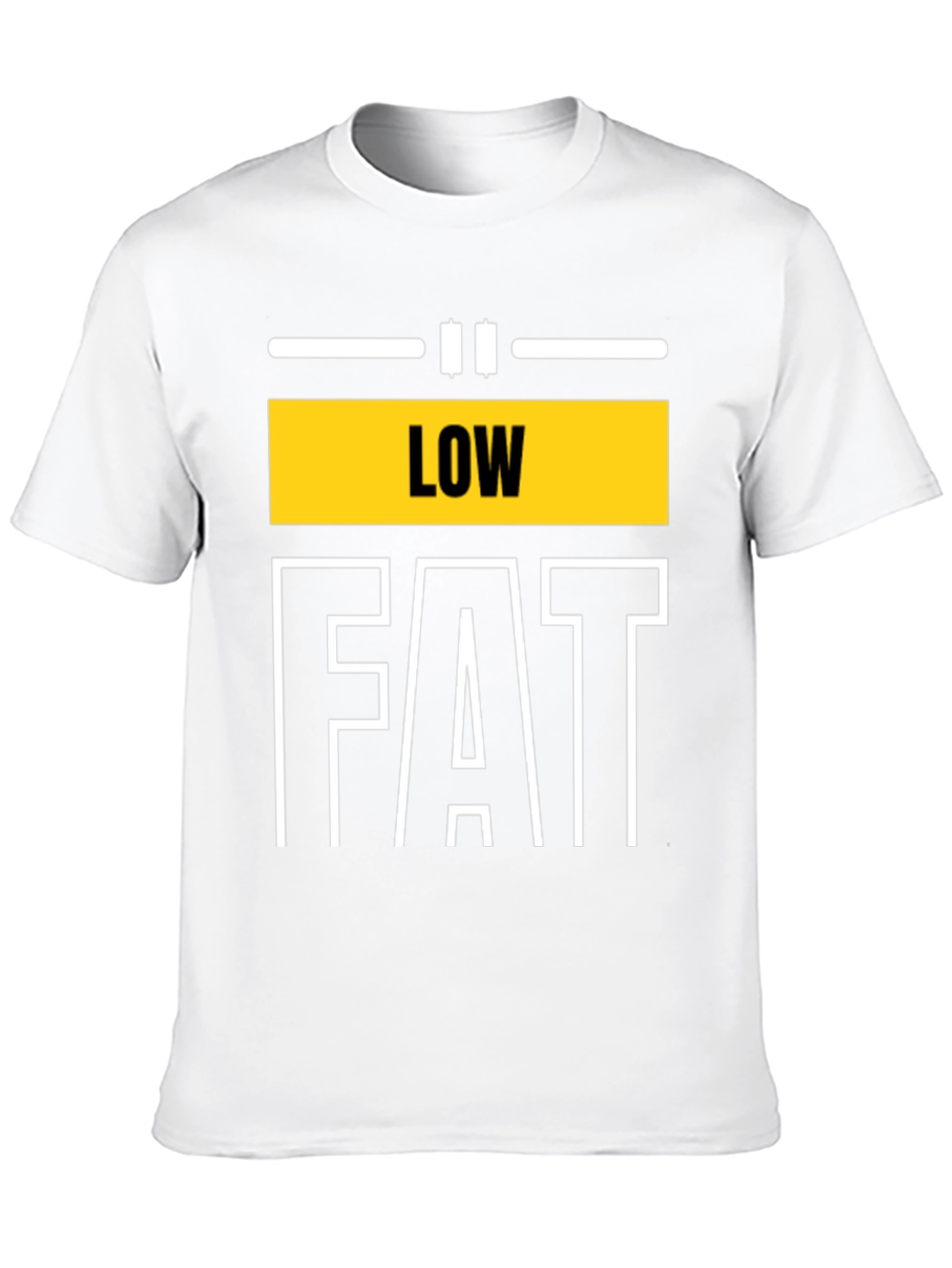 Black Low Fat Graphic Tee - Unisex Black T-Shirt view 10