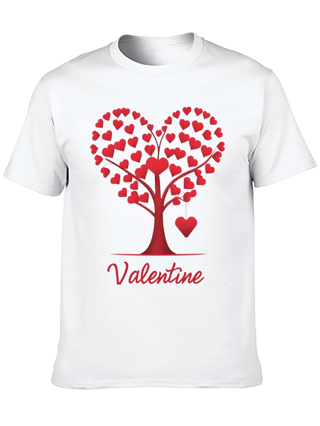 Black Valentine Heart Tree Graphic Tee view 10
