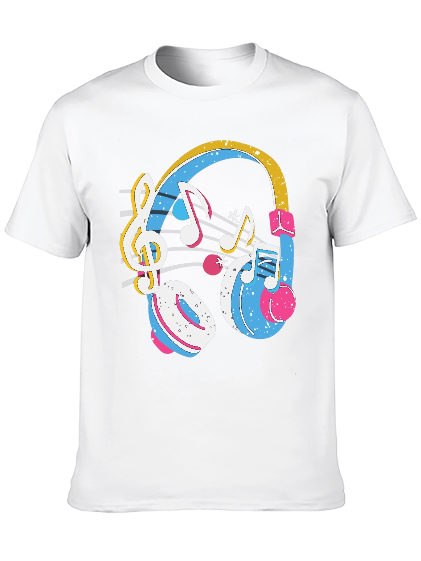 Black Music Headphones T-Shirt - Stylish Graphic Tee view 10