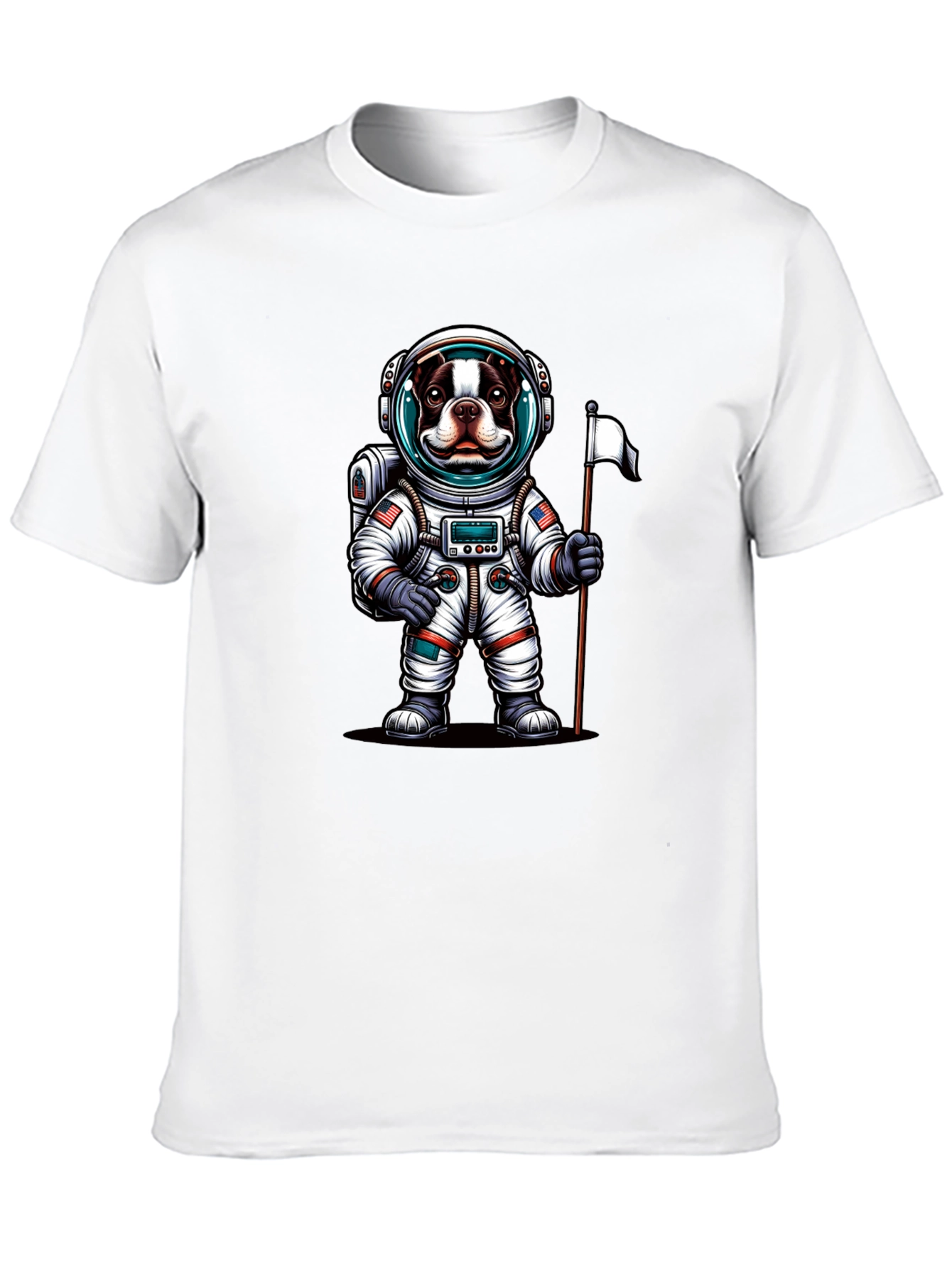 Black Dog Astronaut Graphic Tee - Black Casual T-Shirt view 10