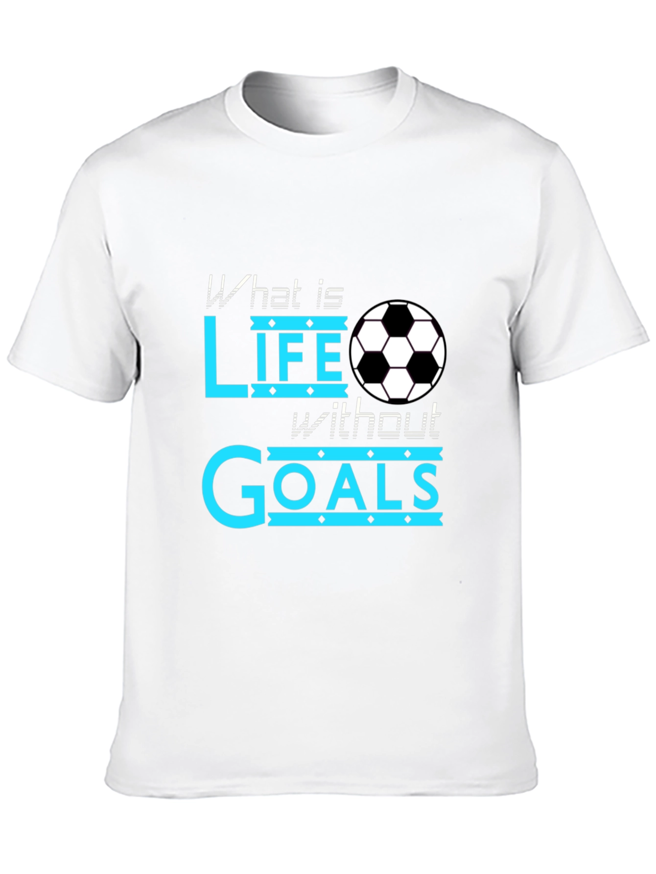 Black Soccer Life Goals Black T-Shirt view 10