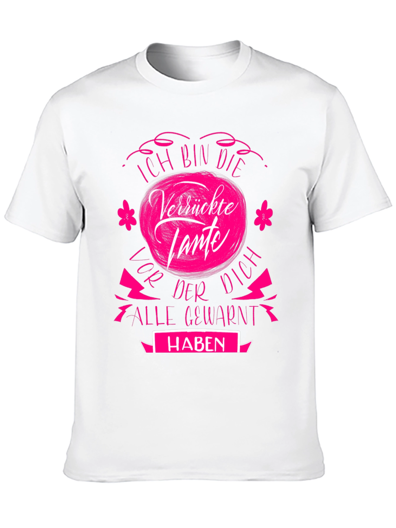 Black Funny Aunt T-Shirt: "Ich bin die Verrückte Tante" view 10