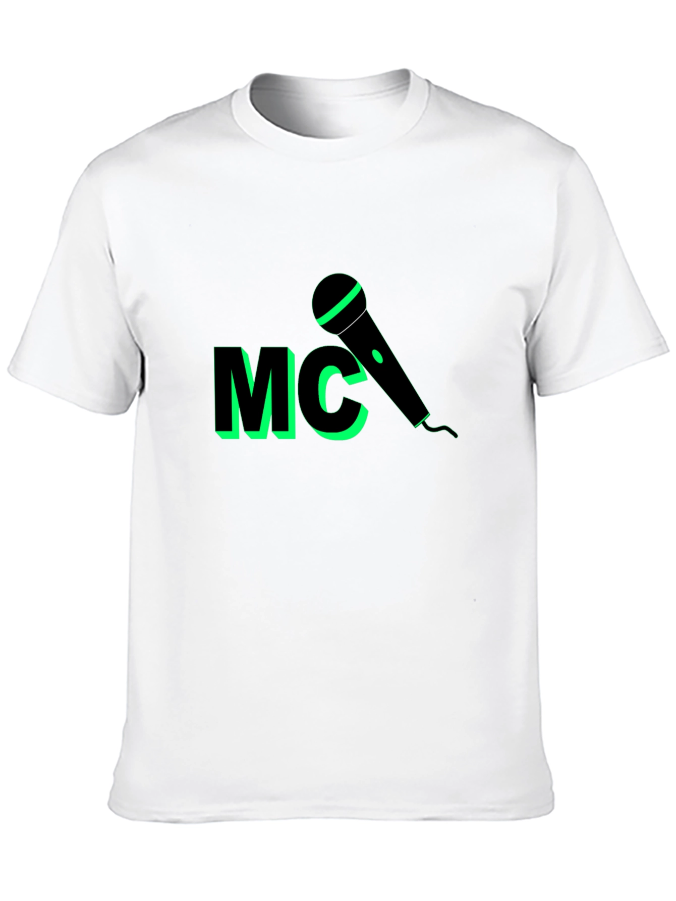 Black MC Microphone Black Graphic Tee view 10