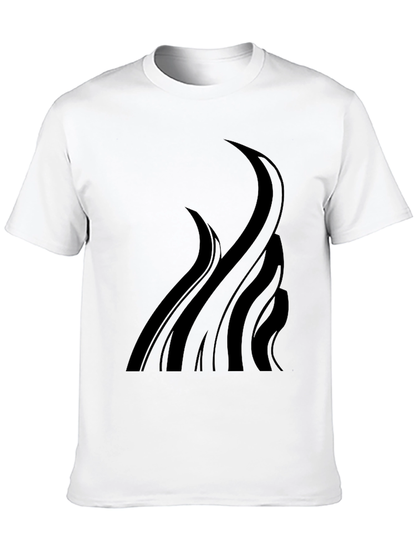 Black Black Graphic Tee - Abstract Tentacle Design view 10