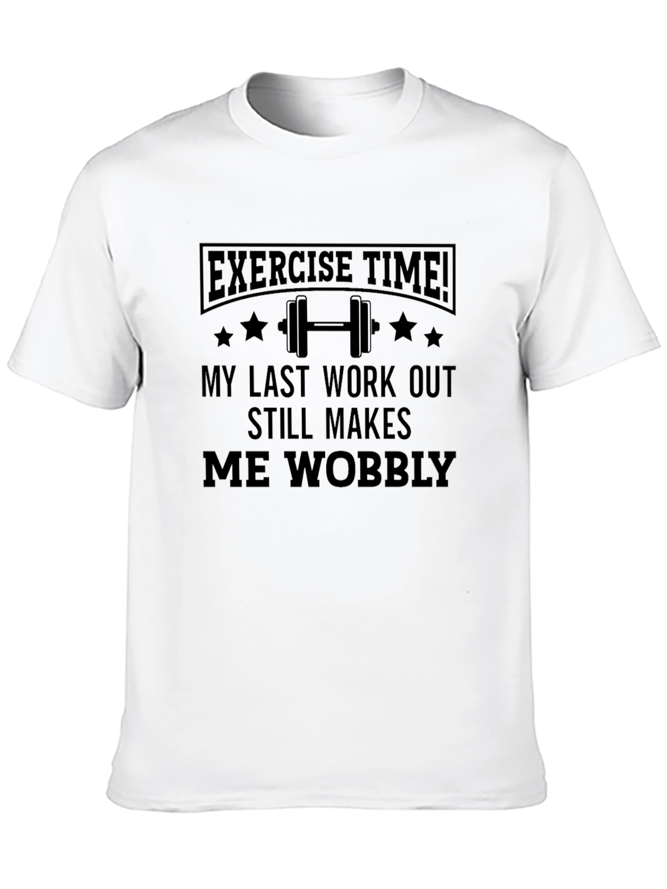 Black Exercise Time Funny Workout T-Shirt view 10