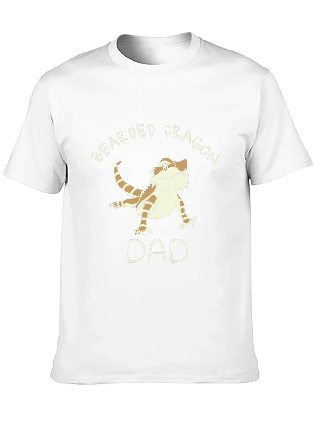 Black Bearded Dragon Dad T-Shirt, Black Cotton Tee view 10