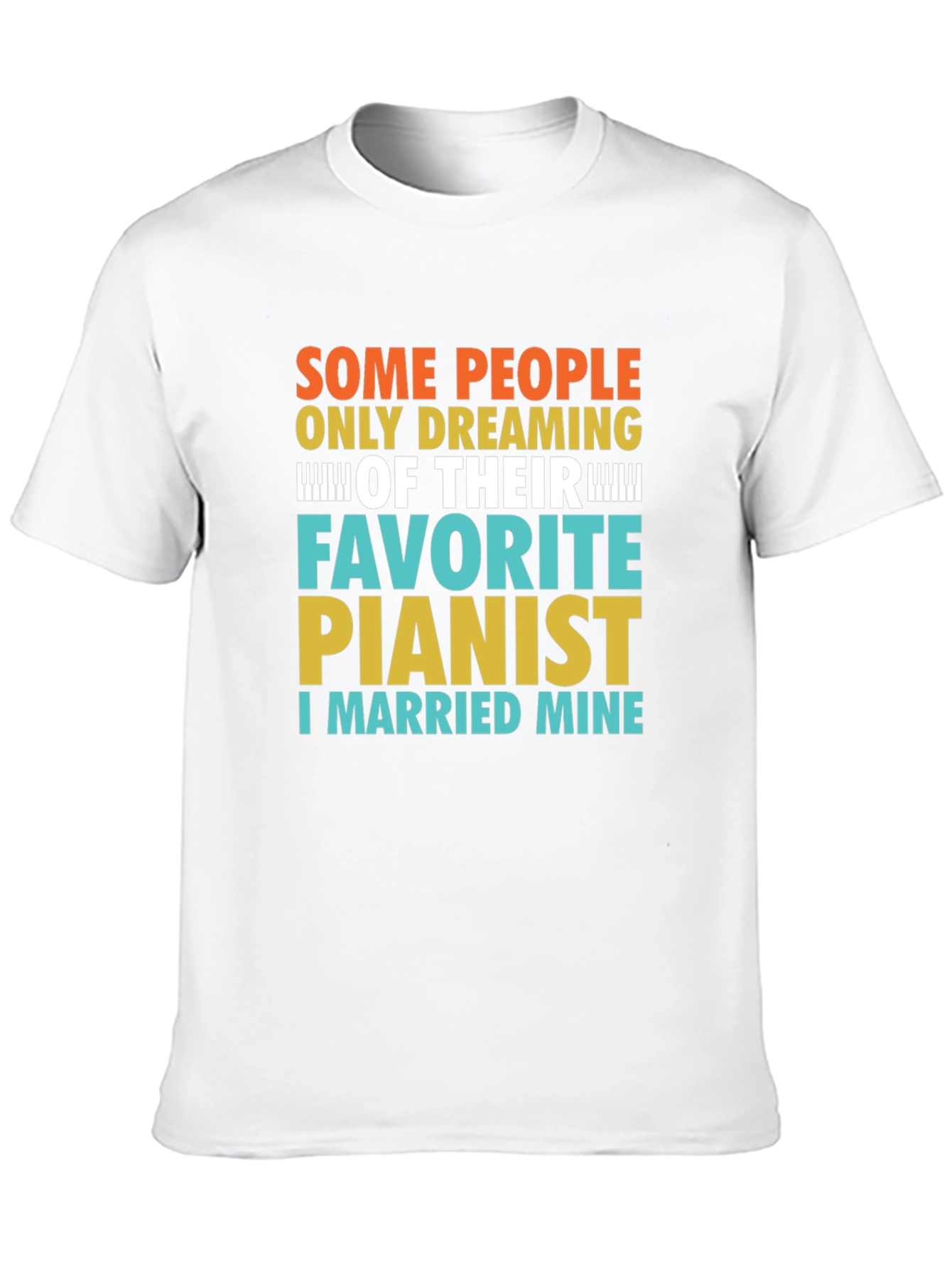 Black Funny Pianist T-Shirt - I Married Mine! view 10