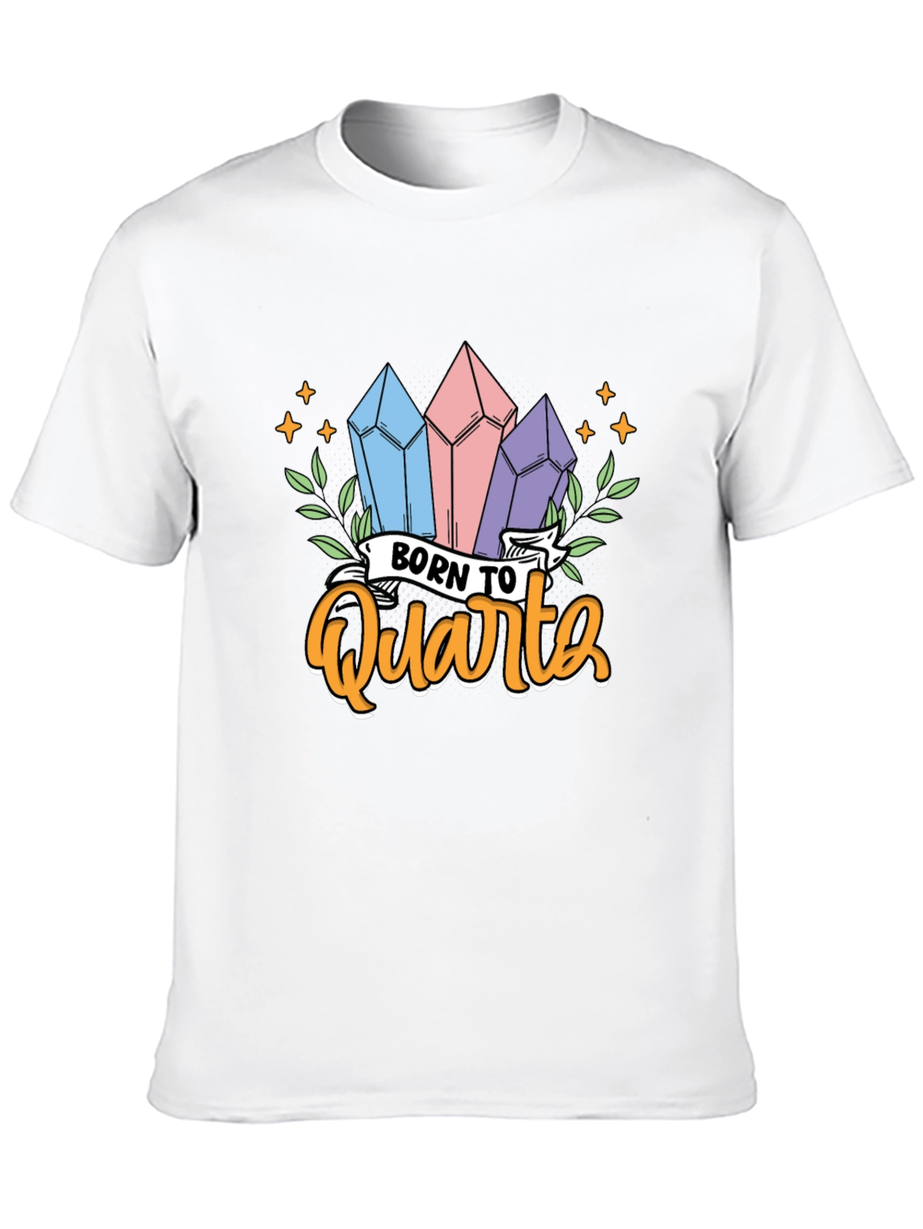 Black Born To Quartz T-Shirt Crystal Gem Lover view 10