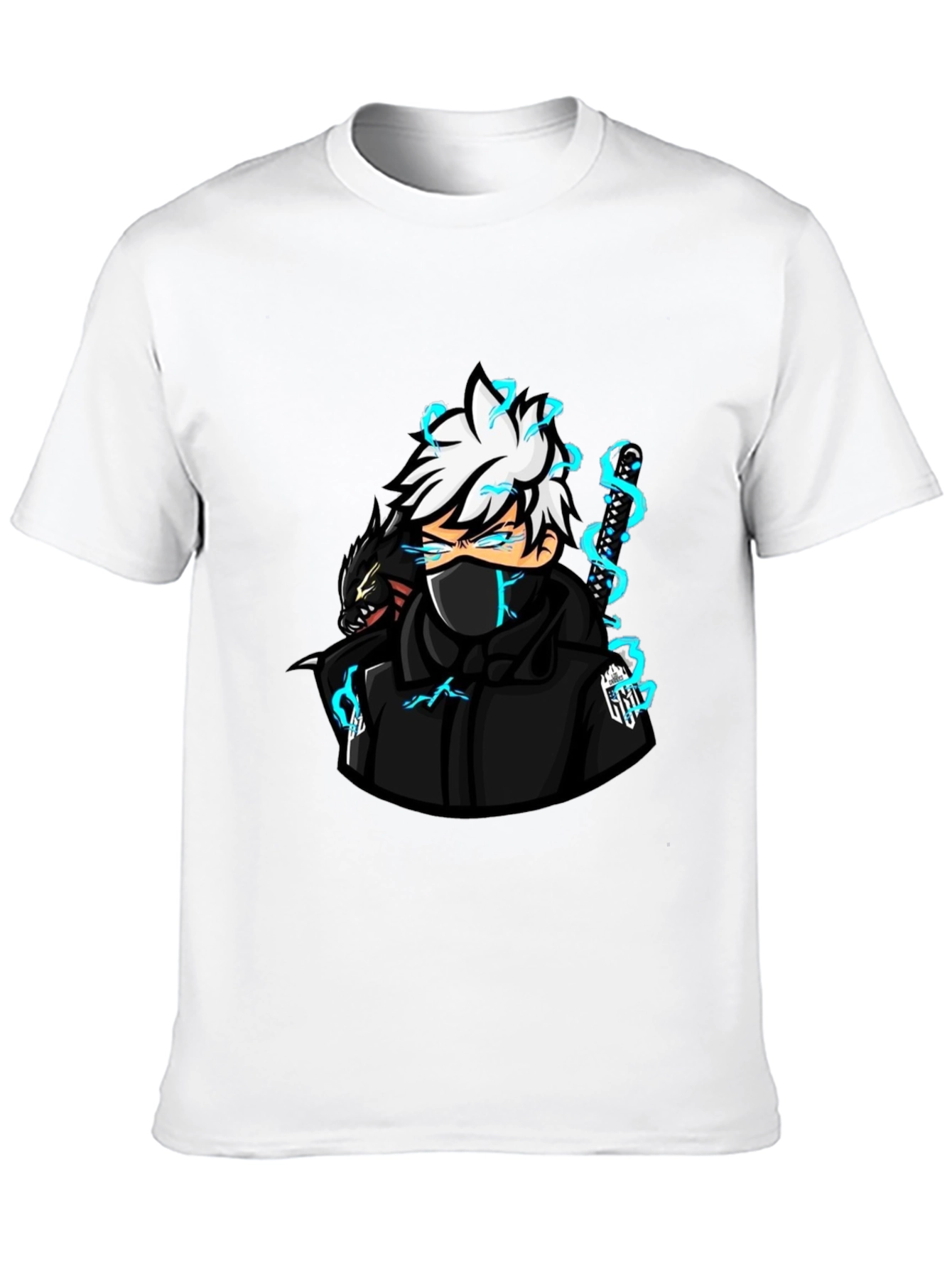 Black Anime Character Graphic Black T-Shirt view 10