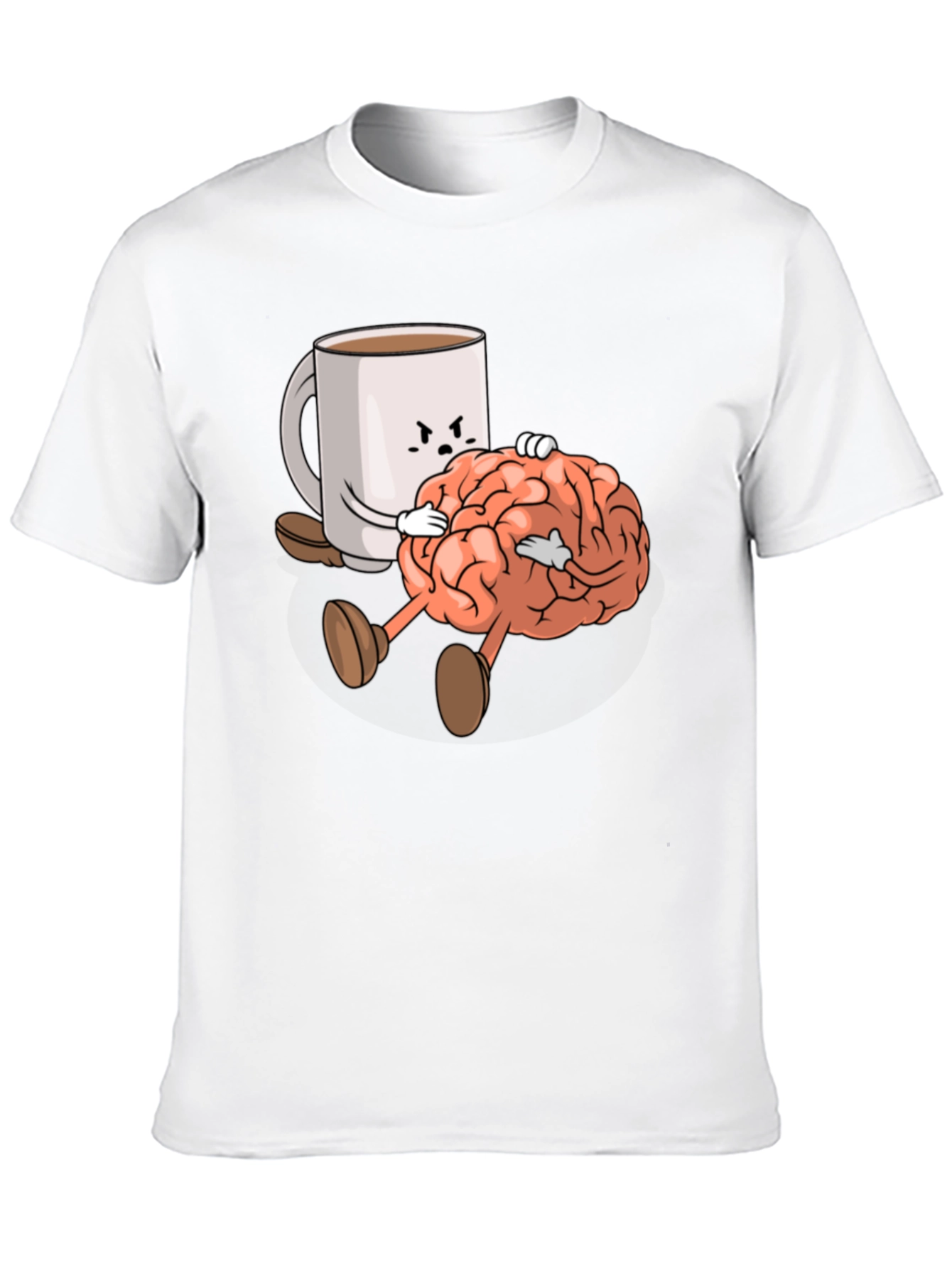 Black Coffee & Brains Graphic T-Shirt - Black Crew Neck Tee view 10