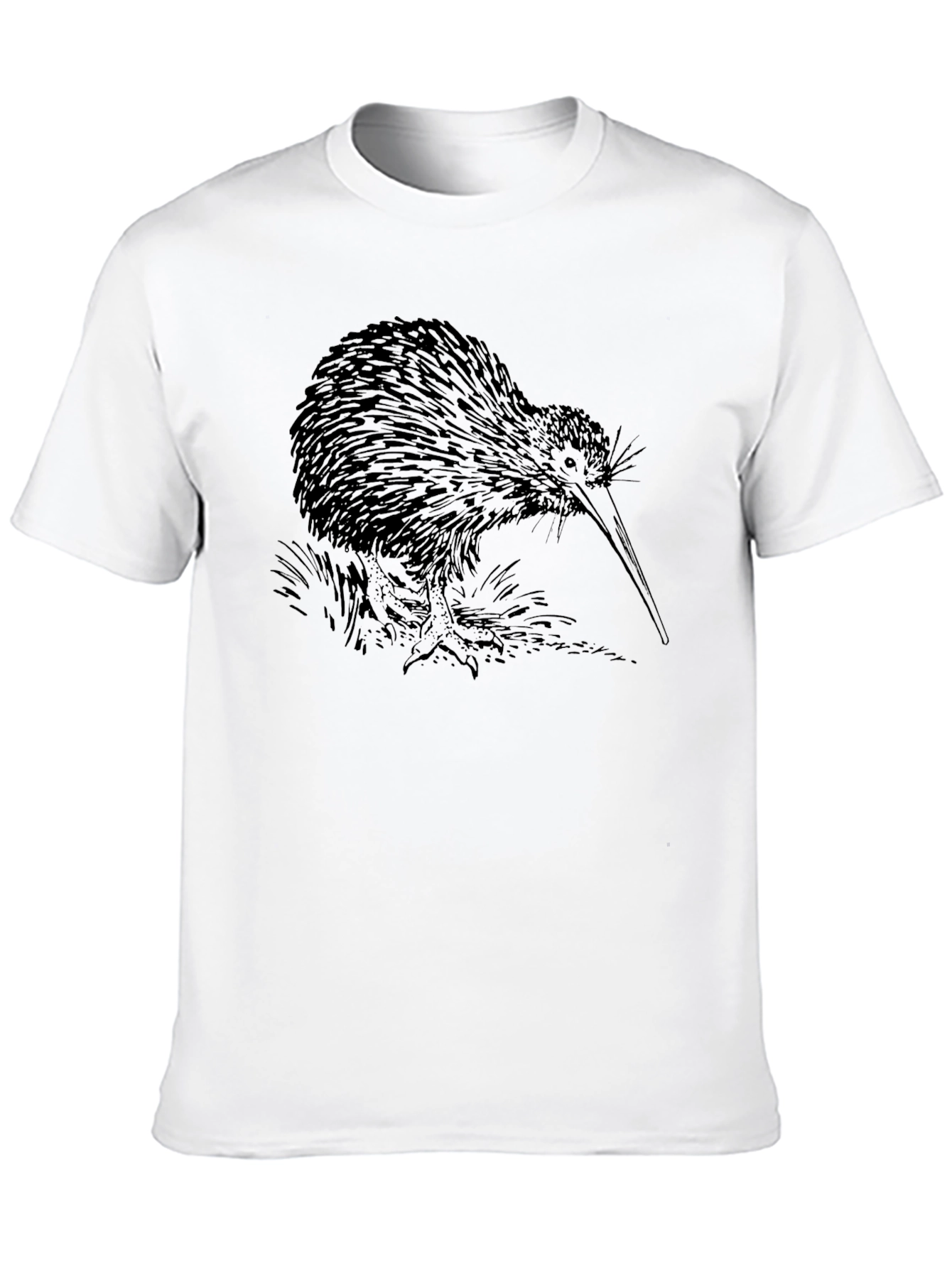 Black Kiwi Bird Graphic Tee - Unisex Black T-Shirt view 10