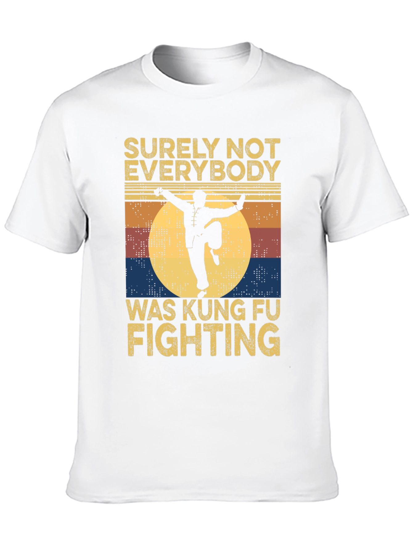 Black Kung Fu Fighting Retro Graphic T-Shirt view 10