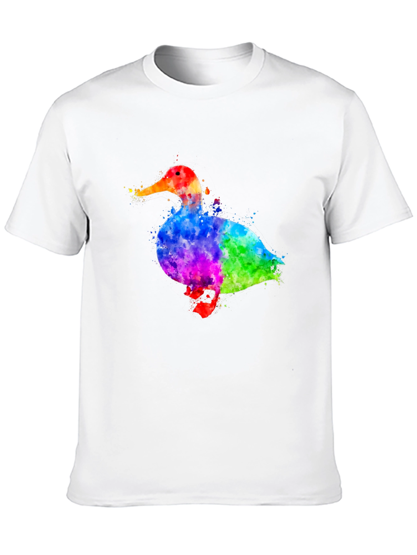 Black Watercolor Duck Graphic T-Shirt view 10