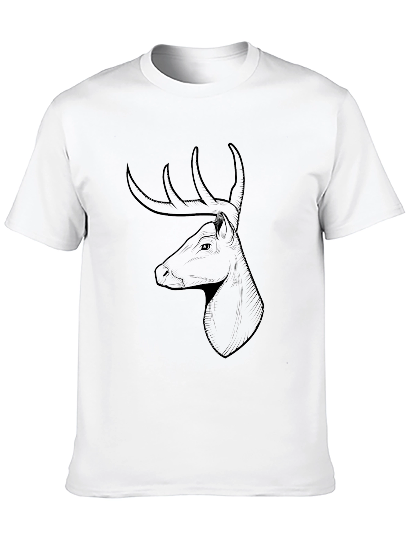 Black Men's Black Deer Graphic Tee view 10