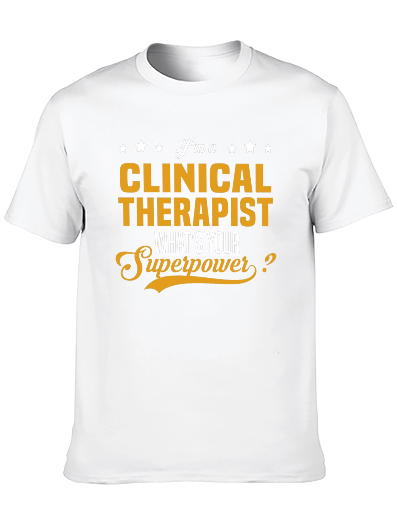 Black Clinical Therapist Superpower Black Graphic Tee view 10