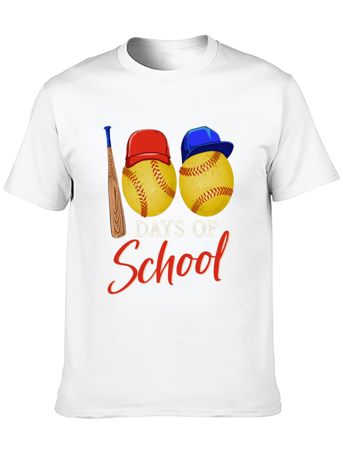 Black 100 Days of School Baseball T-Shirt view 10