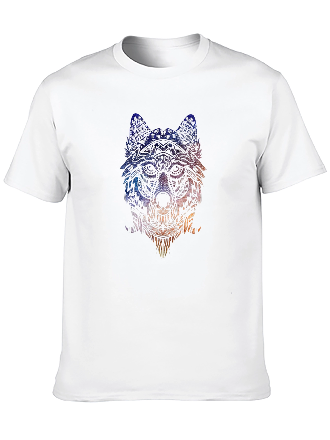 Black Wolf Graphic Tee - Artistic Animal Print T-Shirt view 10