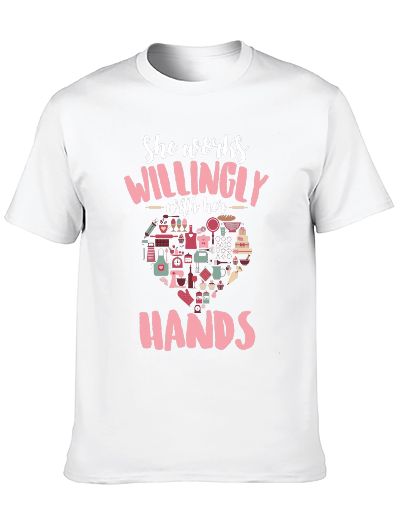 Black She Works Willingly with Her Hands T-Shirt view 10