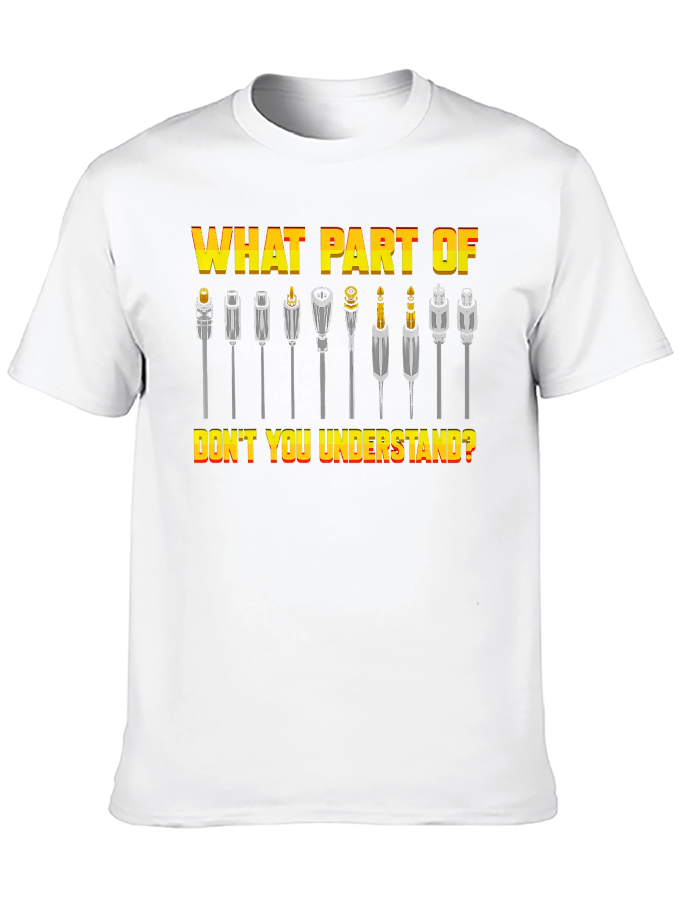 Black Audio Connector Humor T-Shirt - What Part Don't You Understand? view 10