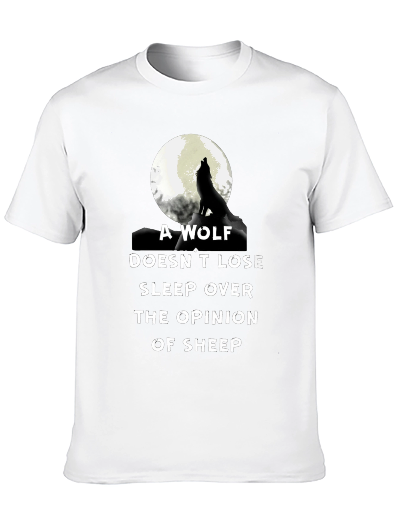 Black Wolf Opinion Graphic Tee - Black Cotton Comfort view 10