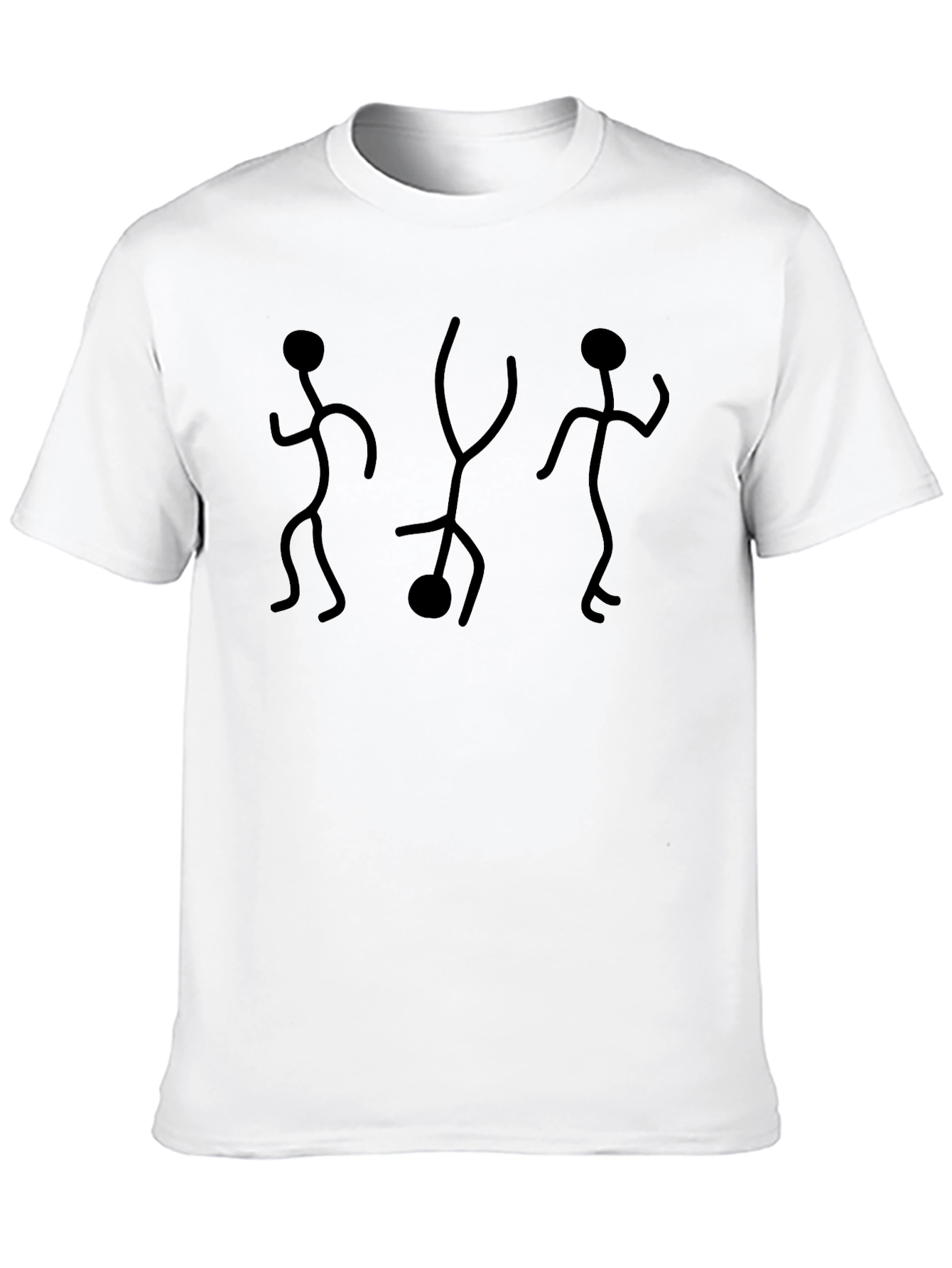 Black Stick Figure Dance Graphic Tee - Black view 10