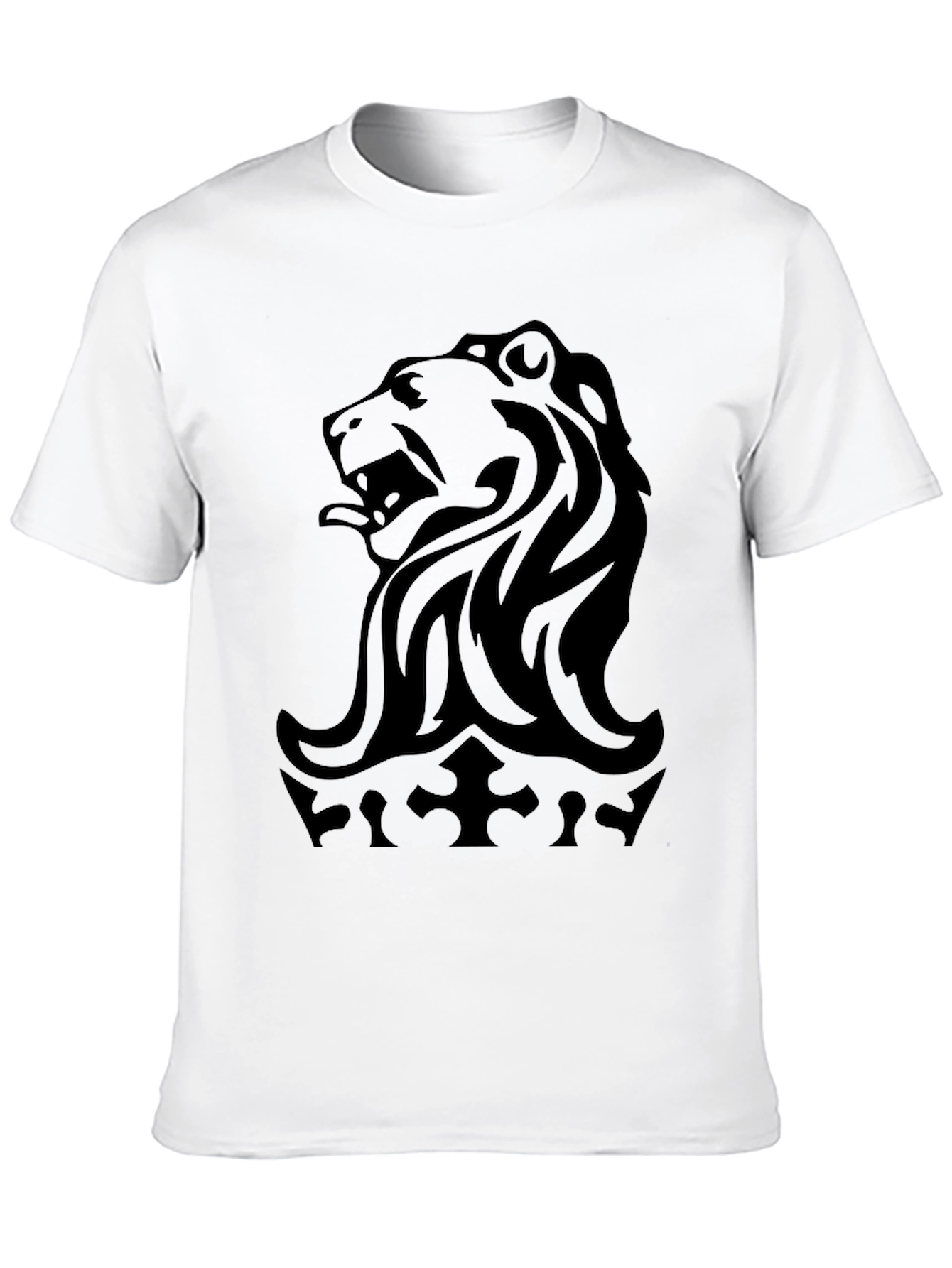 Black Lion Crest Black Graphic Tee view 10