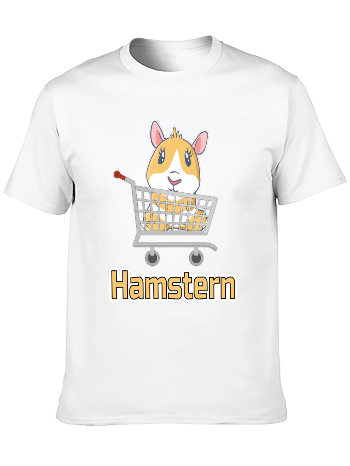 Black Hamstern T-Shirt: Cute Hamster in Shopping Cart Tee view 10