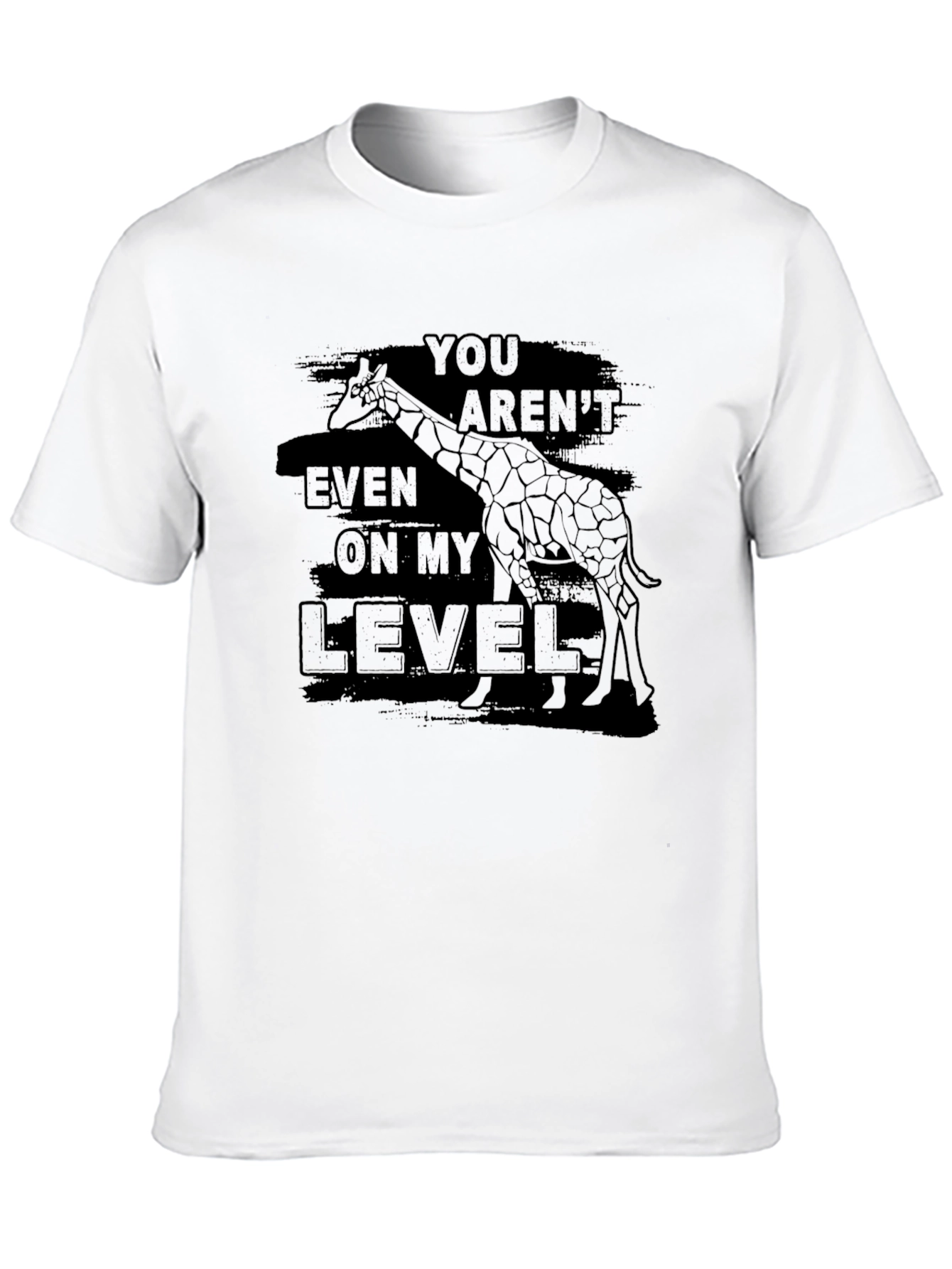 Black Giraffe Level T-Shirt - Funny Sarcastic Tee view 10