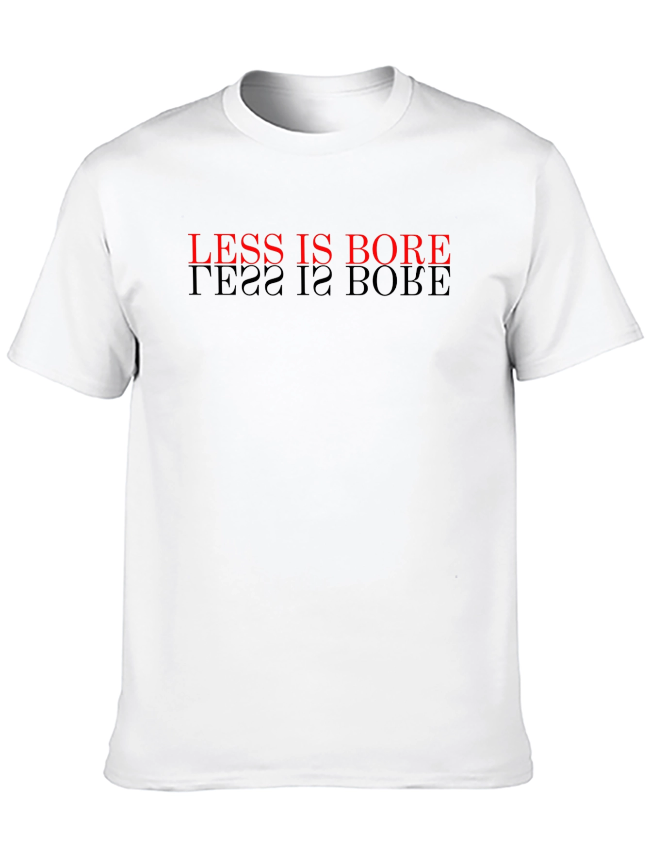 Black Less Is Bore Black T-Shirt view 10