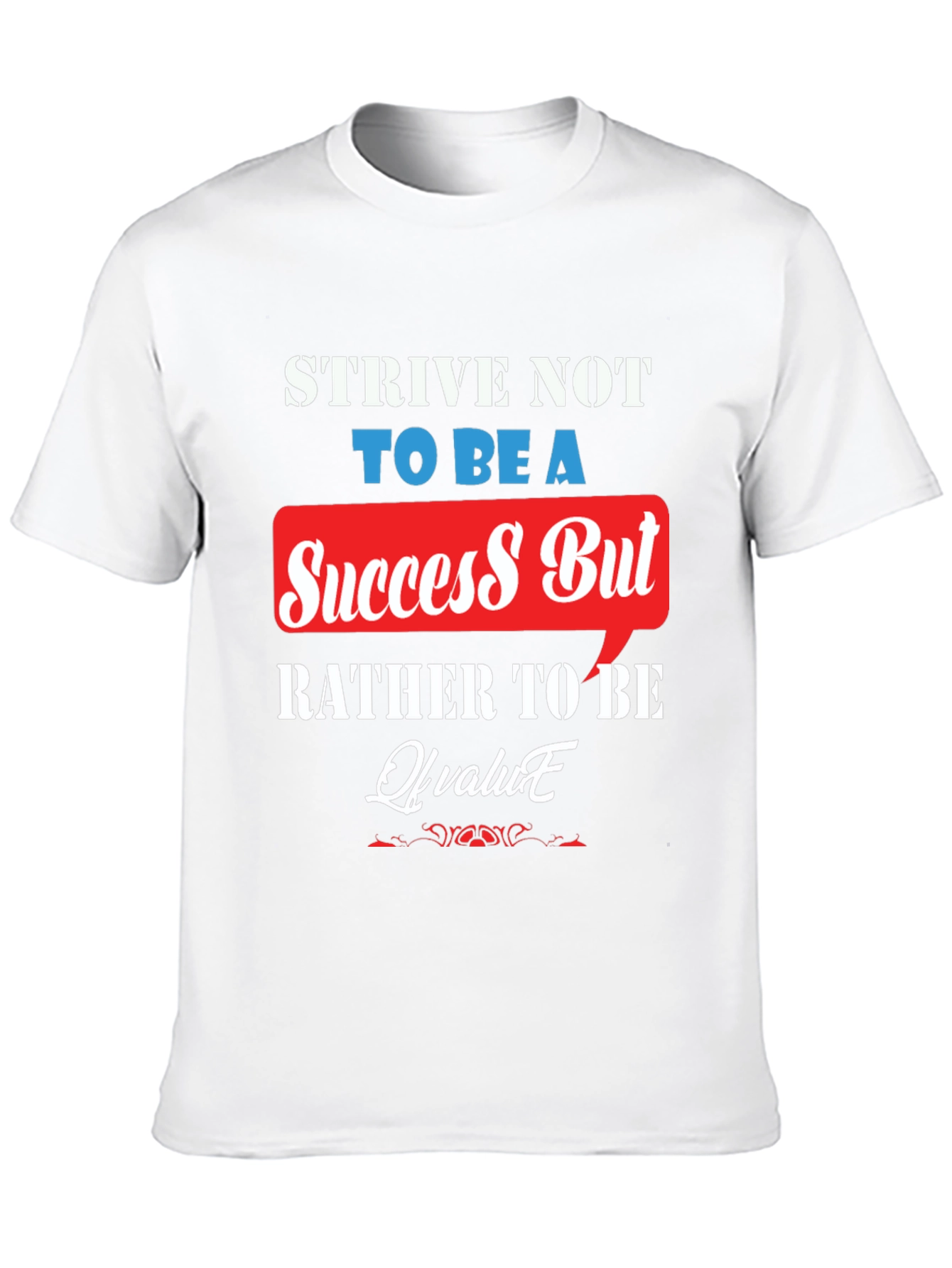 Black Motivational T-Shirt: Strive for Value, Not Just Success view 10