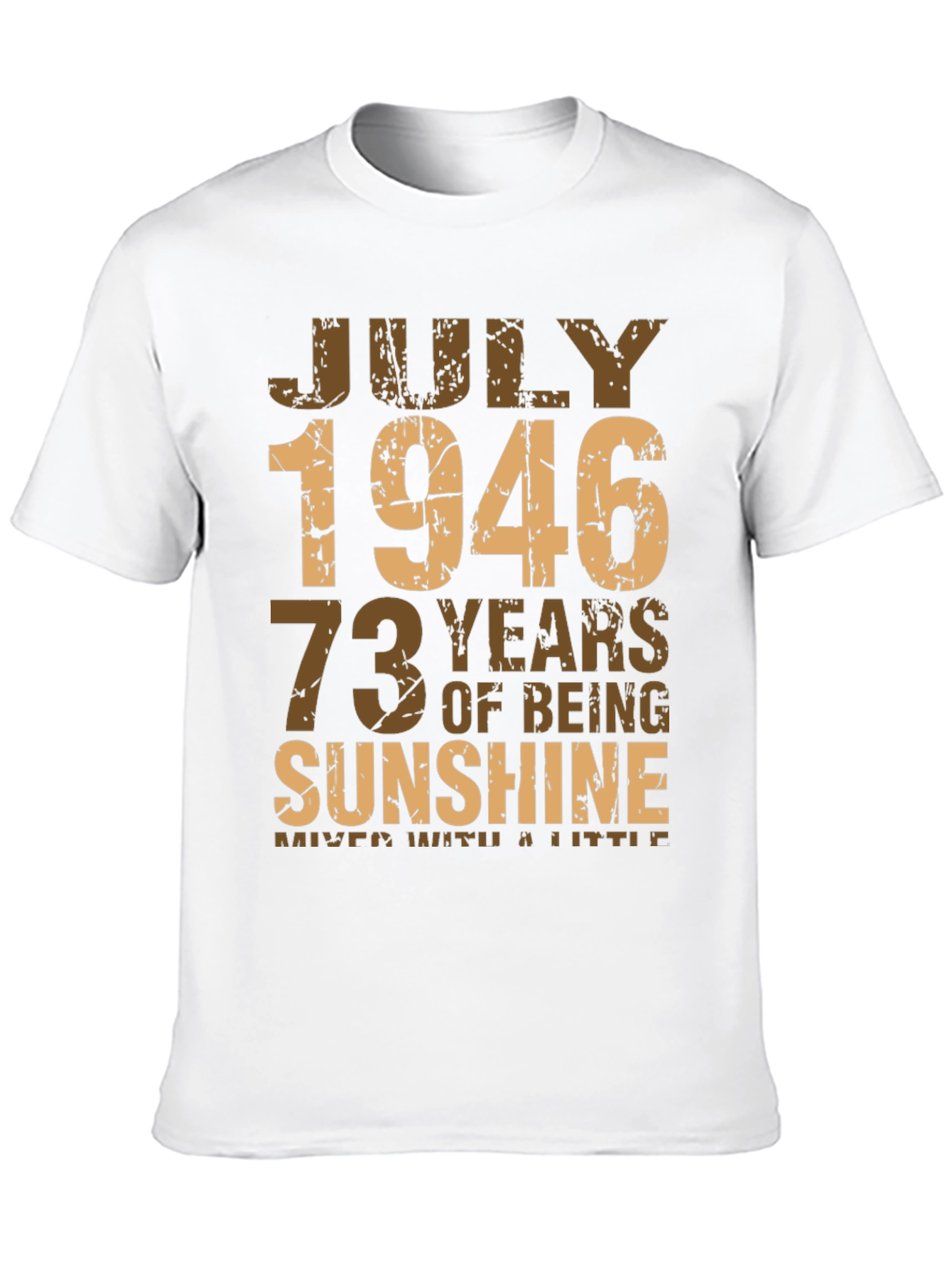 Black July 1946 Vintage Birthday T-Shirt view 10