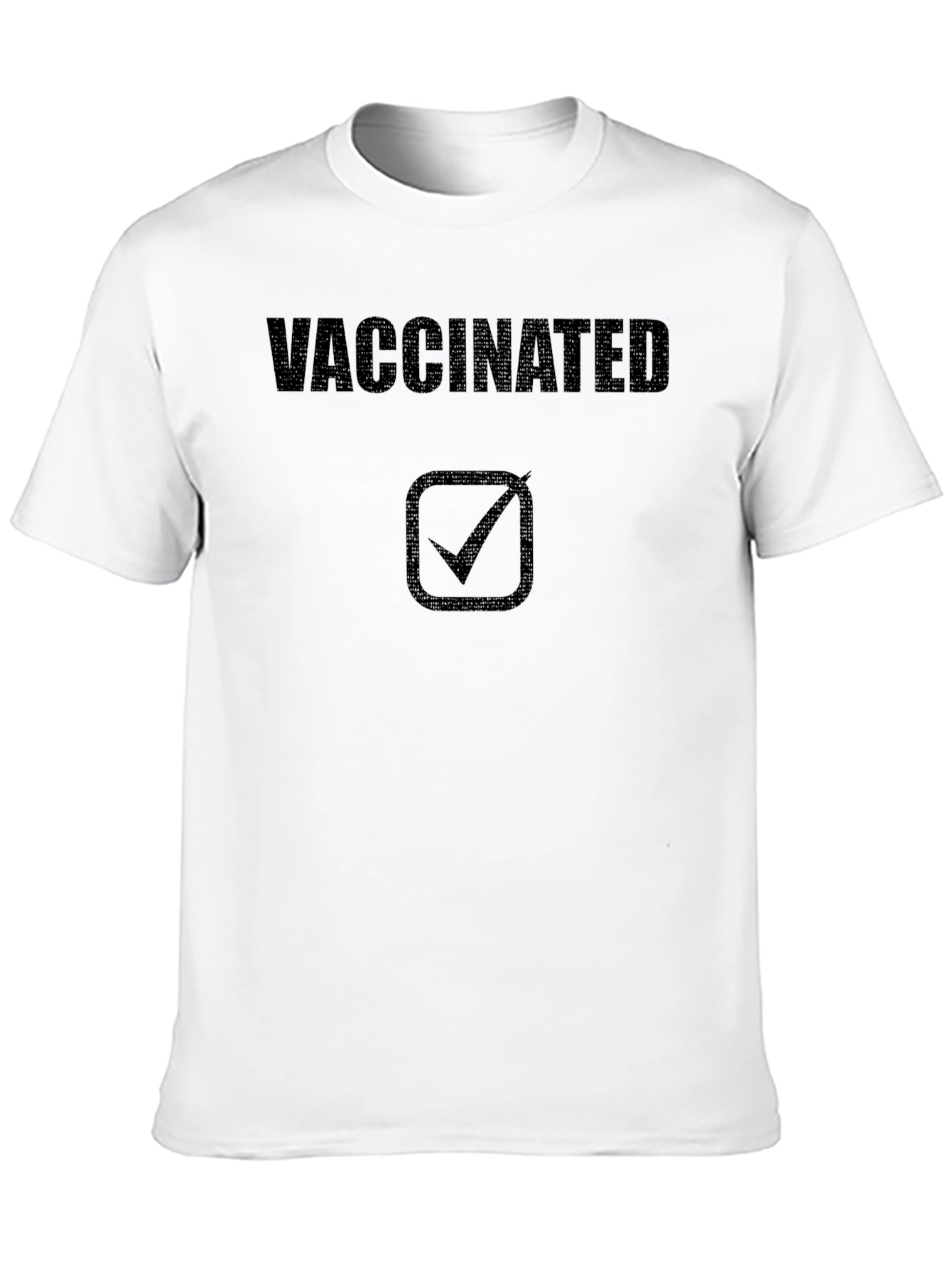 Black Vaccinated Checkmark T-Shirt - Stand for Public Health! view 10
