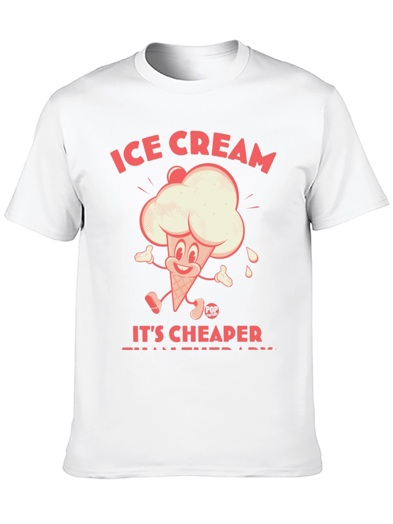 Black Ice Cream Cheaper Than Therapy Graphic Tee view 10