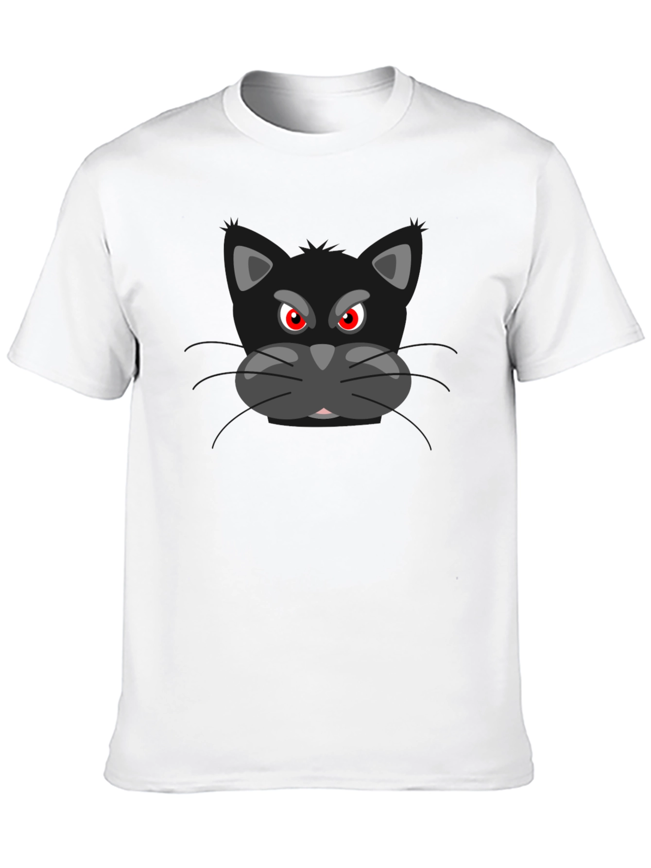 Black Angry Cat Graphic Black T-Shirt view 10