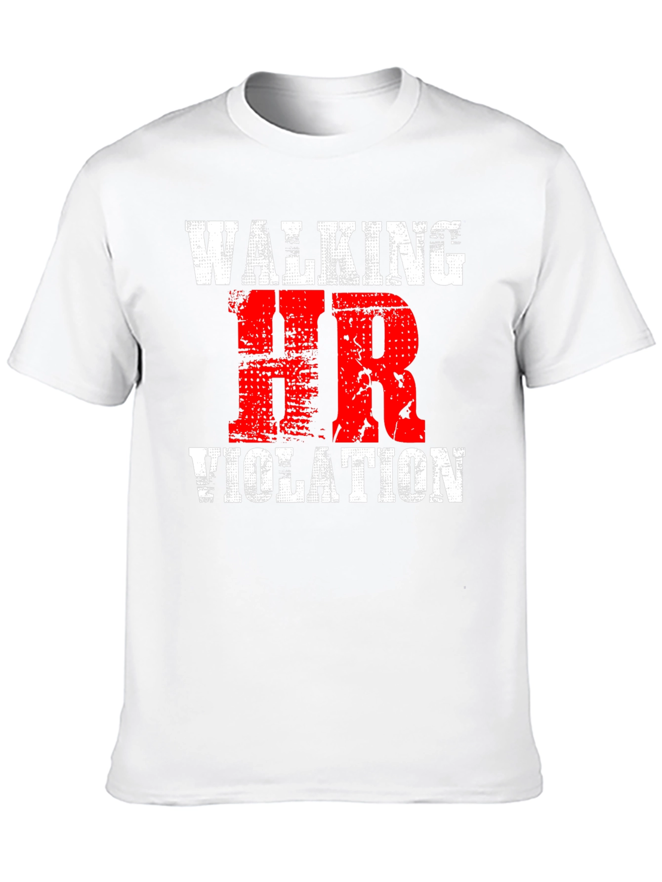 Black Walking HR Violation Novelty Graphic T-Shirt view 10