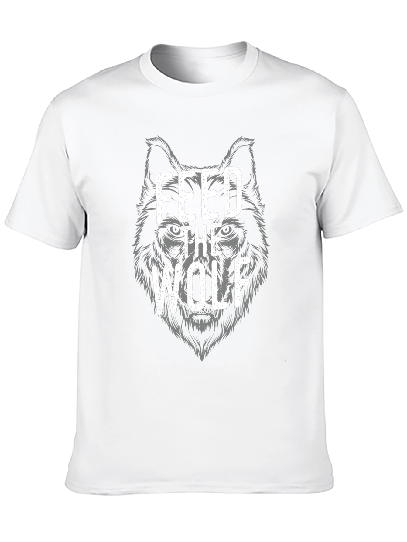 Black Feed The Wolf Graphic Tee - Black Cotton T-Shirt view 10